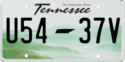 TN license plate U5437V