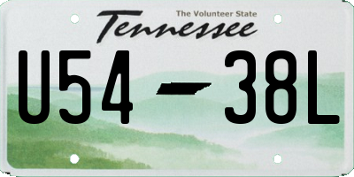TN license plate U5438L