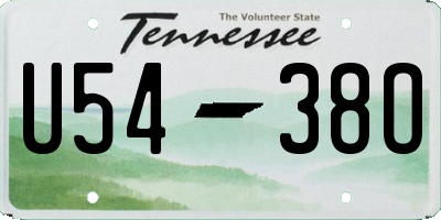 TN license plate U5438O
