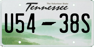 TN license plate U5438S