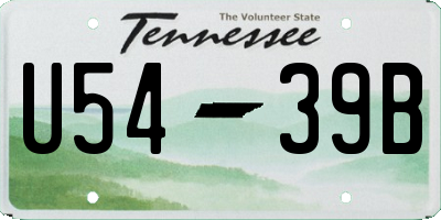 TN license plate U5439B