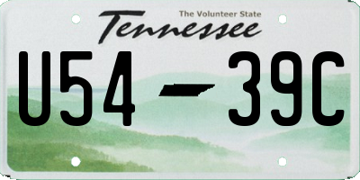 TN license plate U5439C