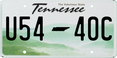 TN license plate U5440C