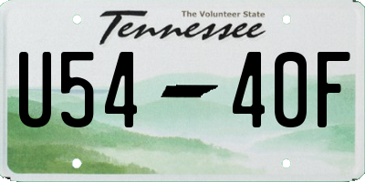 TN license plate U5440F