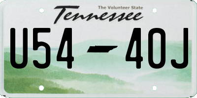 TN license plate U5440J