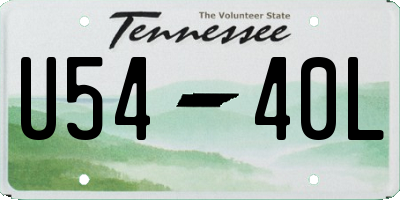 TN license plate U5440L