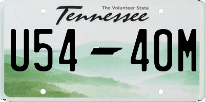 TN license plate U5440M