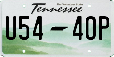 TN license plate U5440P