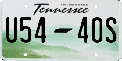 TN license plate U5440S
