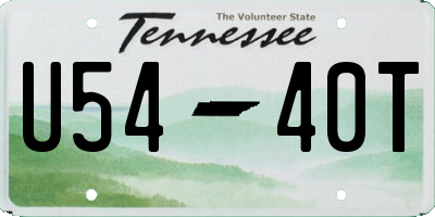 TN license plate U5440T