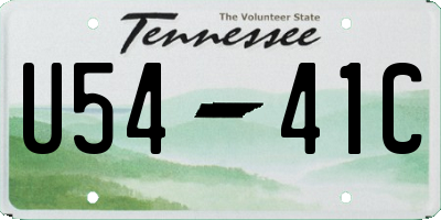 TN license plate U5441C
