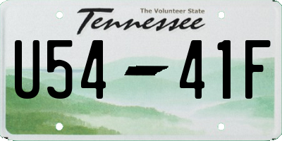 TN license plate U5441F