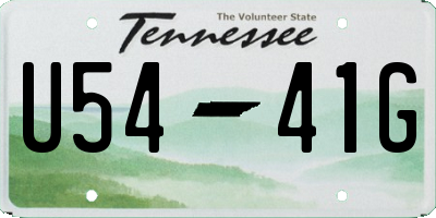 TN license plate U5441G