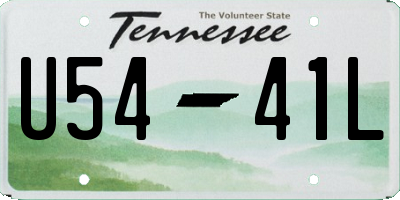 TN license plate U5441L