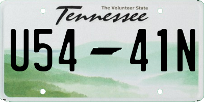 TN license plate U5441N