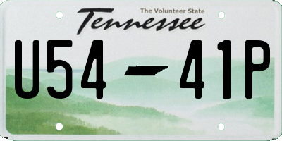 TN license plate U5441P
