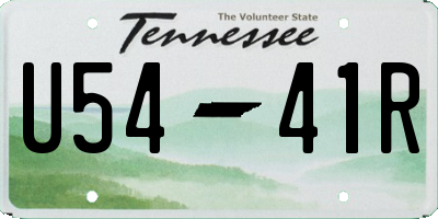 TN license plate U5441R