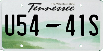 TN license plate U5441S