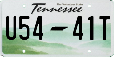 TN license plate U5441T