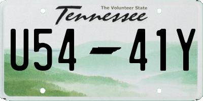 TN license plate U5441Y