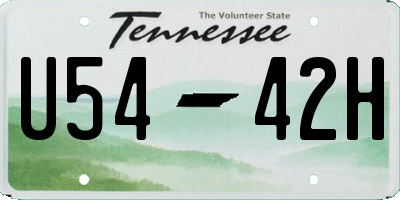 TN license plate U5442H