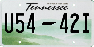 TN license plate U5442I