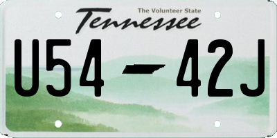 TN license plate U5442J