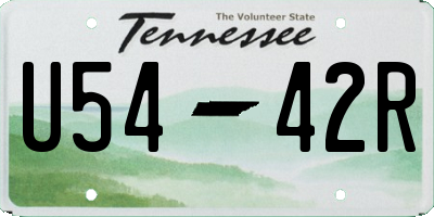 TN license plate U5442R