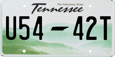 TN license plate U5442T