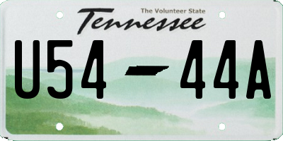 TN license plate U5444A