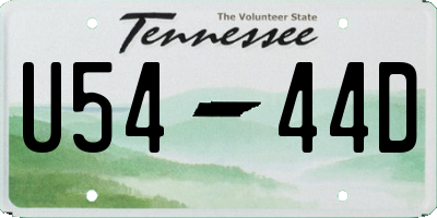TN license plate U5444D