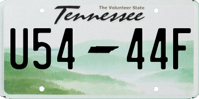 TN license plate U5444F