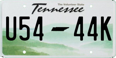 TN license plate U5444K