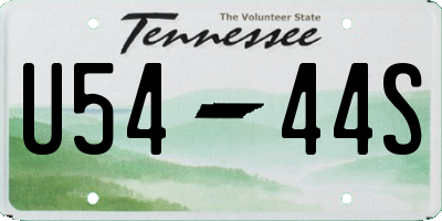 TN license plate U5444S
