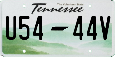 TN license plate U5444V