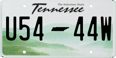 TN license plate U5444W