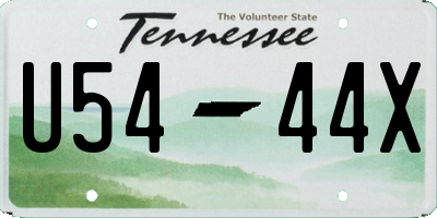 TN license plate U5444X