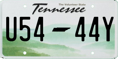 TN license plate U5444Y