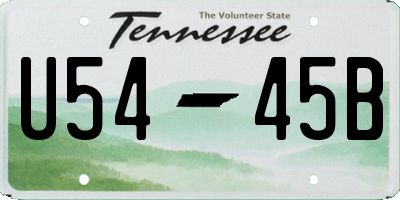 TN license plate U5445B