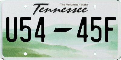 TN license plate U5445F