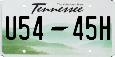 TN license plate U5445H