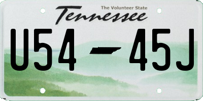 TN license plate U5445J
