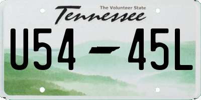 TN license plate U5445L