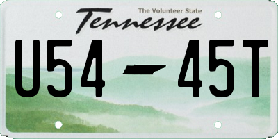 TN license plate U5445T