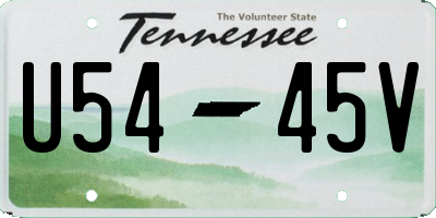 TN license plate U5445V
