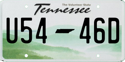 TN license plate U5446D
