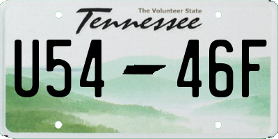 TN license plate U5446F