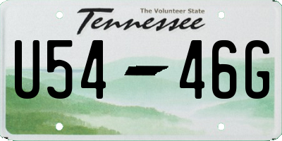 TN license plate U5446G