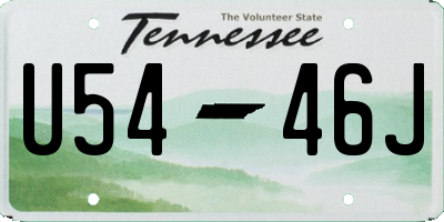 TN license plate U5446J