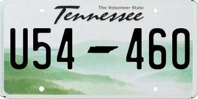 TN license plate U5446O